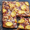 Süße Himbeer-Ananas-Pizza
