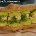 Wenn's schnell gehen muss: Gurken-Feta-Baguette