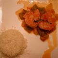 Shrimps Creole auf Reis
