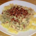 Mini-Farfalle in Pilz-Schinken-Soße