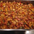 Wurst-Gemüsepfanne aus dem Ofen