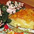 Apfel-Polenta-Kuchen gestürzt