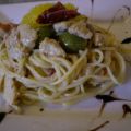 Spaghetti al Limone mit Putenstreifen, Oliven,[...]