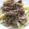 Penne con funghi e erbe Bolognese