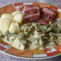 Gemüse: Grüner Spargel in Zitronen-Sahnesoße