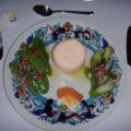 Lachsmousse mit grünem Spargel und Zuckerschoten