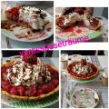 Erdbeer-Mandeltarte mit Schmandsahne