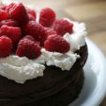 Chocolate Raspberry Cloud Cake