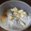 Kuchen: Mürbeteig  mit Mandeln