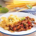 Kalbsgeschnetzeltes in Tomatensoße