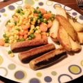 vegane Thüringer Tofuwurst mit Kartoffelspalten[...]