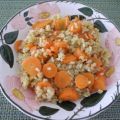 Karotten mit Knoblauch - Reis