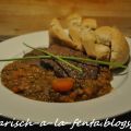 Thymianstaeks mit Balsamicolinsen