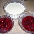Panna Cotta mit zweierlei Sauerkirschen