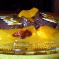 Marquise au Chocolat mit gewürzten Orangen