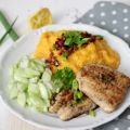 Kürbis-Kartoffelstampf zu Welsfilet und[...]
