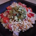Roter Zartweizen mit Zucchini-Pesto