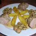 gefülltes Schweinefilet mit Minichampignons und[...]