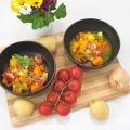 Kürbisgulasch mit Kartoffeln und Würstchen ????