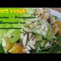 Rhabarber - Orangensalat auf Blattspinat -[...]