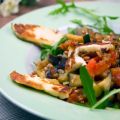 Auberginensalat mit Halloumi, Pinienkernen und[...]