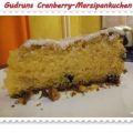 Kuchen: Cranberry-Marzipankuchen