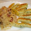 Zwiebel-Schupfnudeln mit Speckkraut