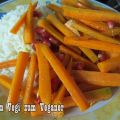 Vanille Karotten mit Granatapfel und Reis