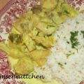 Putengulasch in Curry - Ananas - Lauch - Soße