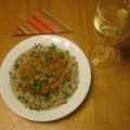 Rotes Linsencurry mit Spinat