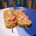 Eierkuchen-Pizza-Schnecken