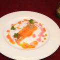 Gazpacho vom Feldsalat, dazu Untergrombacher[...]