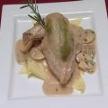 Gefüllte Hähnchenbrust mit Nudeln und[...]