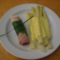 Schinkenröllchen mit Spargel