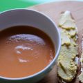 Kürbis-Tomatencremesuppe