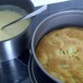 Rhabarberkuchen mit selbstgemachter Vanillesoße