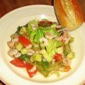 Gemischter Salat mit Eismeer-Garnelen