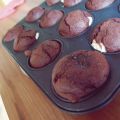 Schokoladenmuffins mit Frischkäsefüllung