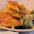 Kartoffelpuffer mit Lauchgemüse