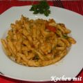 Nudeln mit Auberginencreme