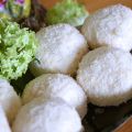 Schneebälle mit Mandelmusfüllung