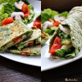 Selbstgemachte Spinat-Quesadillas / Spinat-Wraps