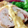 Überbackenes Cordon bleu aus dem Ofen