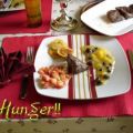 Straussensteaks mit Cranberrys und Orangen