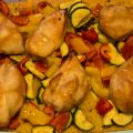 Hähnchenbrust auf Zucchini-Paprika-Gemüse mit[...]