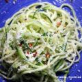 Rezept für Zucchinispaghetti aglio e olio