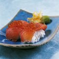 Nigiri mit Lachs und Kaviar