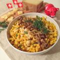 Karotten-Kräuter-Spätzle mit Gruyère