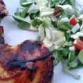 Barbecuehähnchen mit Feldsalat