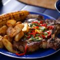 Tubac T-Bone-Steak mit Koriander-Chili-Öl